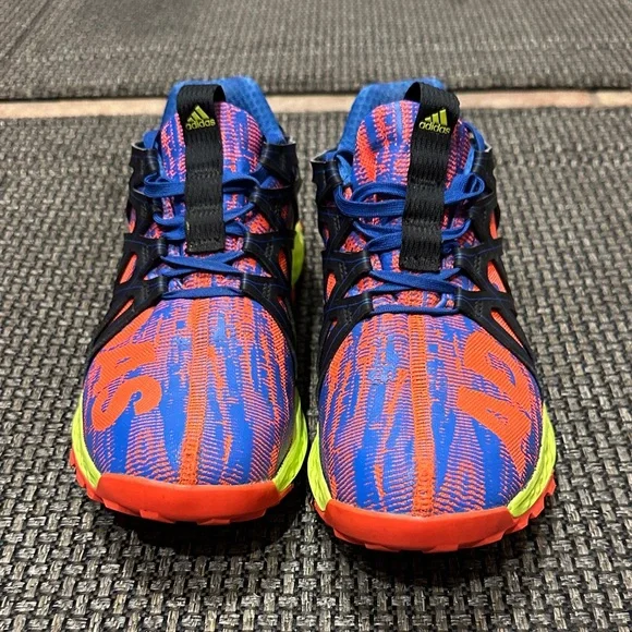 Adidas Blue and Orange Athletic Sneakers - Picture 1 of 10